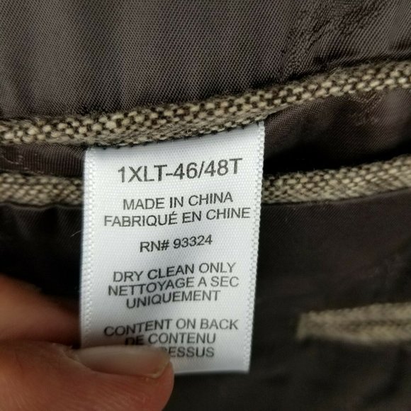 Oak Hill Sport Coat Mens 48T 1XLT Brown Wool Blend - Picture 11 of 12